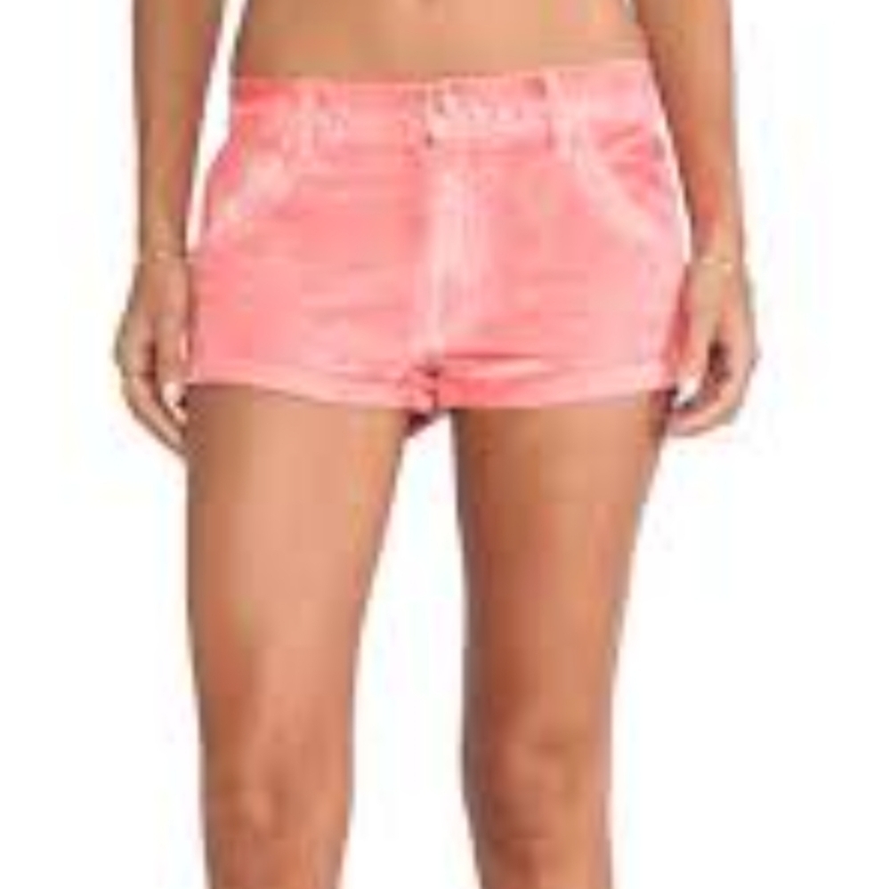 Wildfox Michelle Slouchy Boyfriend Jean Shorts Vintage Lifeguard